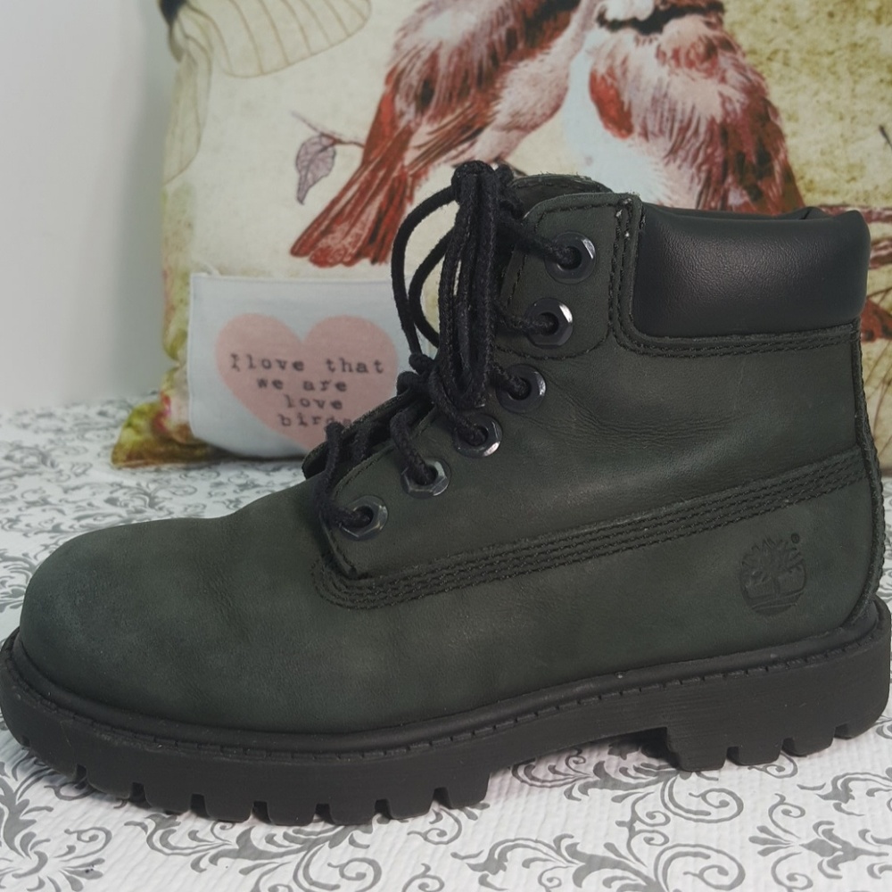 Boys Timberland Dark Gray Boots Size 10